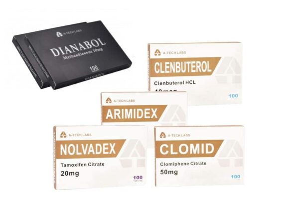 경구용 건성 근육 팩 A 테크 랩스 디아나볼 클렌부테롤 PCT 8주 1