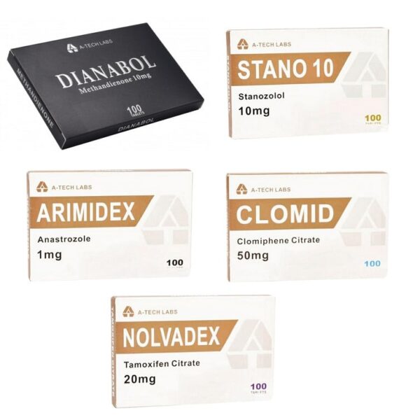 근육량 증가 팩 (경구 스테로이드: 디아나볼, 윈스트롤, 4주) A Tech Labs 1