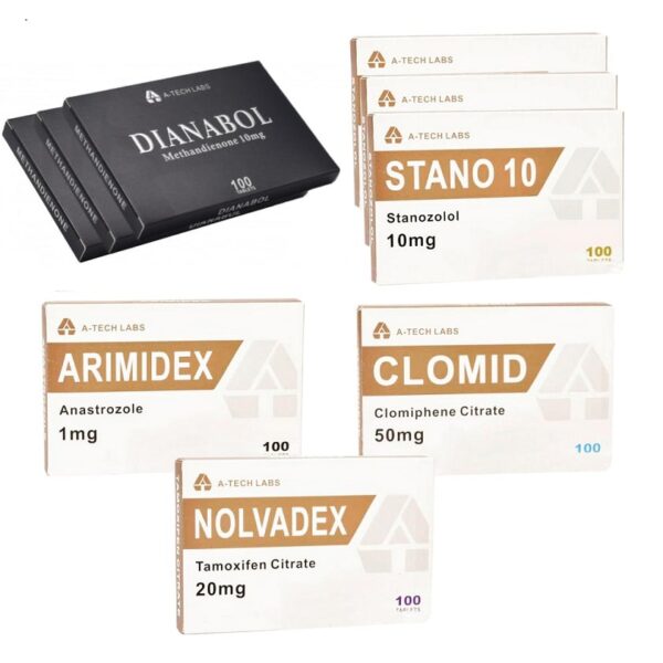 근육량 증가 팩 (경구 스테로이드: 디아나볼, 윈스트롤) 8주 A Tech Labs 1