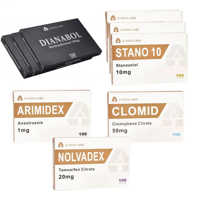 근육량 증가 팩 (경구 스테로이드: 디아나볼, 윈스트롤) 8주 A Tech Labs 1