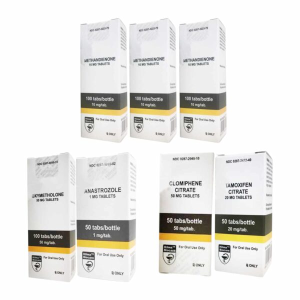 궁극의 근육량 증가 팩: 디아나볼 + 아나드롤 경구 스테로이드 (8주) 힐마