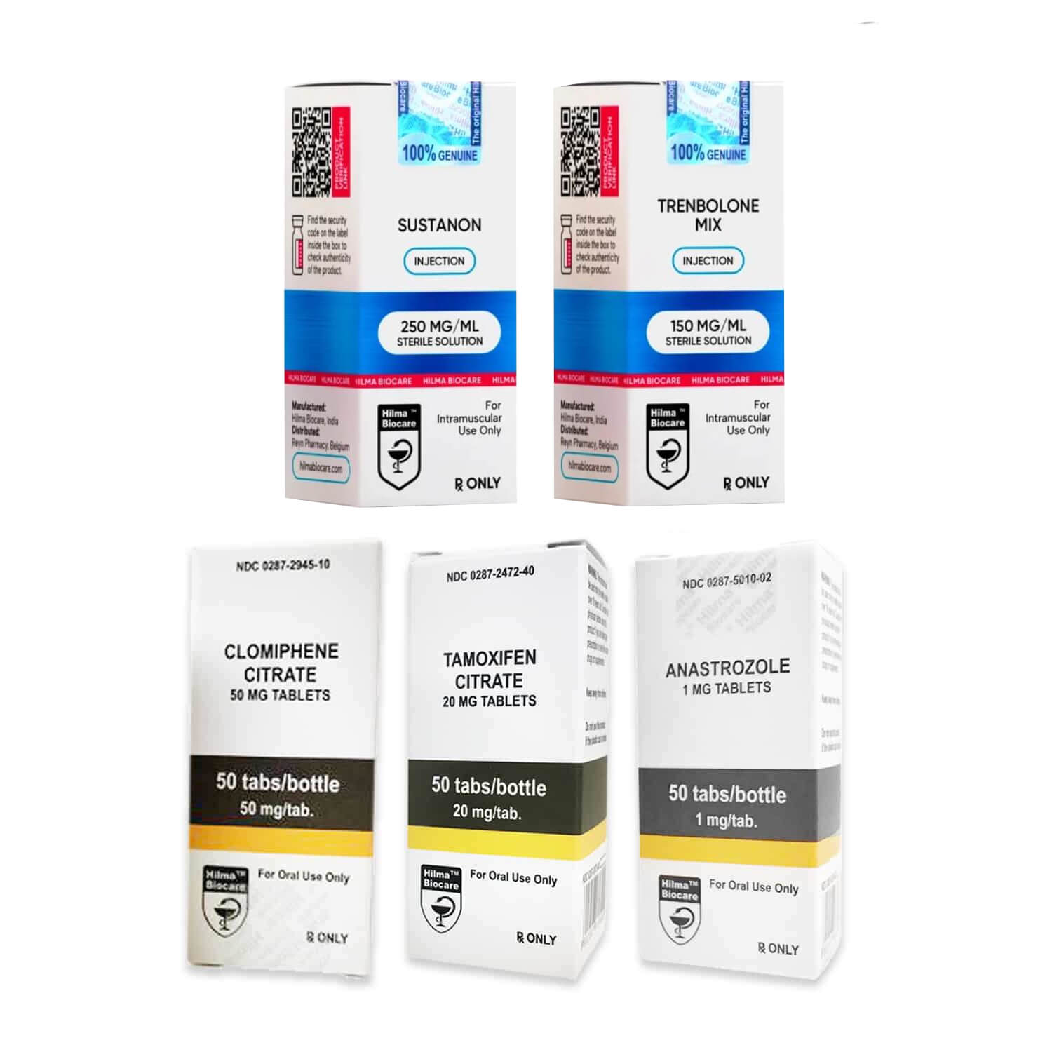 레벨 I (주사) 근육량 증가 팩 힐마 수스타논 + 트리 트렌 (10주)