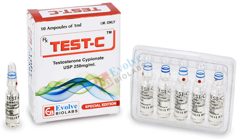 테스토스테론 시피오네이트 250mg/ml (1ml 앰플 10개입) - 이볼브 바이오랩스