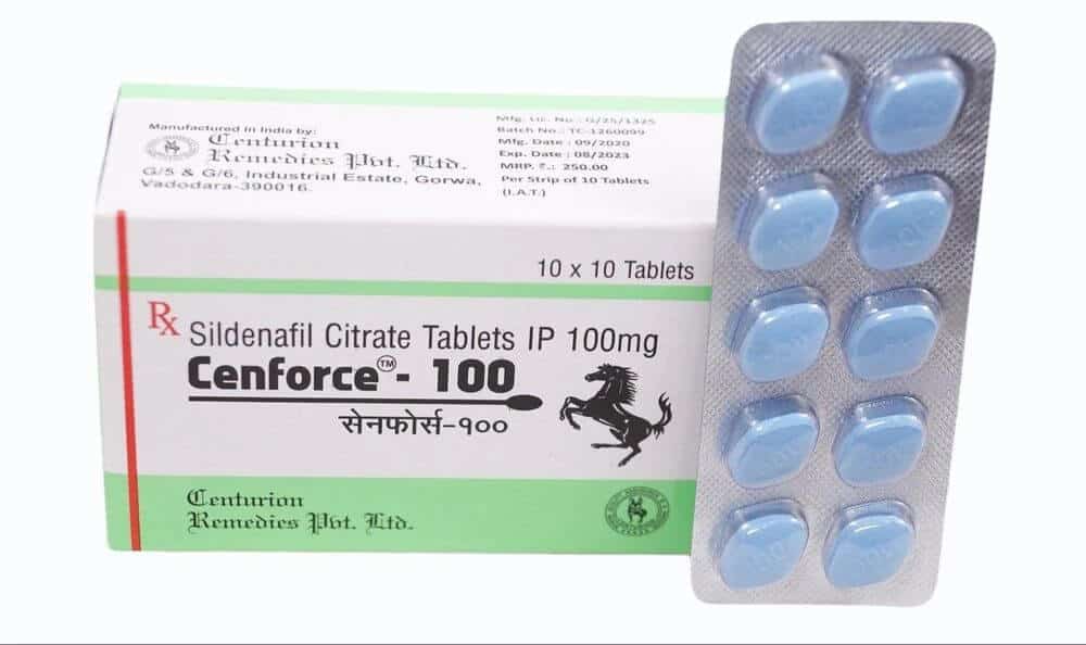 센포스 100mg (실데나필 시트레이트 100mg) (100정) - 센추리온