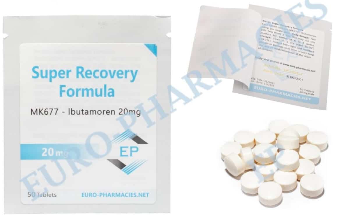 슈퍼 리커버리(이부타모렌 MK677) 20mg 정 50정 (유럽 약국, EU)