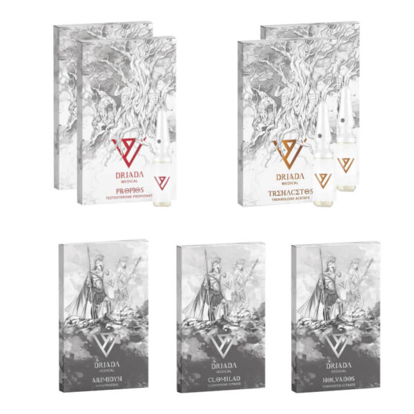DRIADA MEDICAL 근육량 증가 팩: 테스토스테론 프로피오네이트, 트렌볼론 아세테이트 (6주)