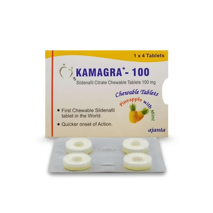 카마그라 100 파인애플 & 민트 실데나필 시트레이트 CT 1×4 약국 EU