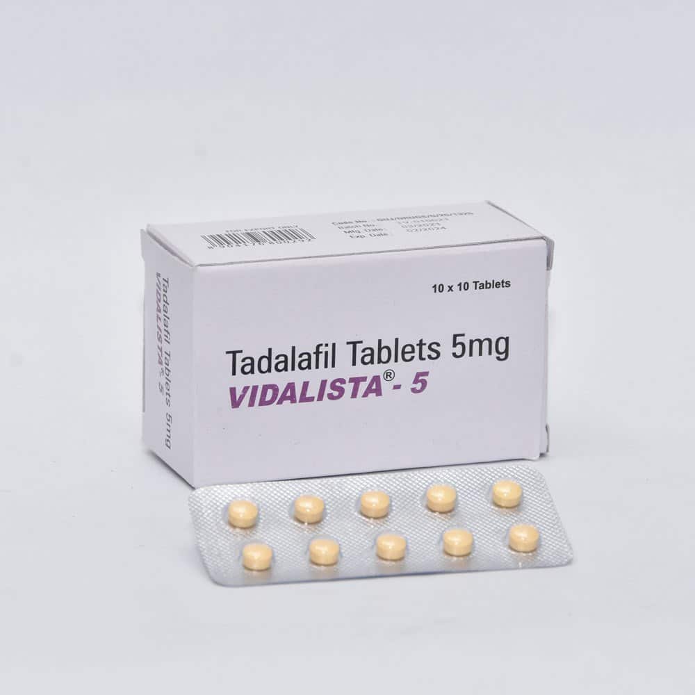 비달리스타 5mg 타다라필 정 100정 (EU 약국 판매)