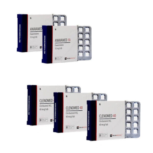 여성용 고급 체중 감량 패키지 (아나바, 클렌부테롤, 8주)