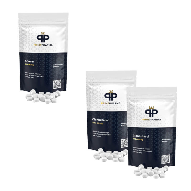 여성을 위한 고급 체중 감량 패키지: 아나바 클렌부테롤 8주 패키지 (프라임 파마)