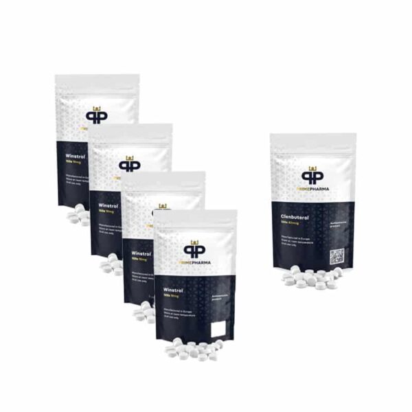 클렌부테롤, 윈스트롤, 프라임 파마를 10주 동안 복용하는 파쇄 팩