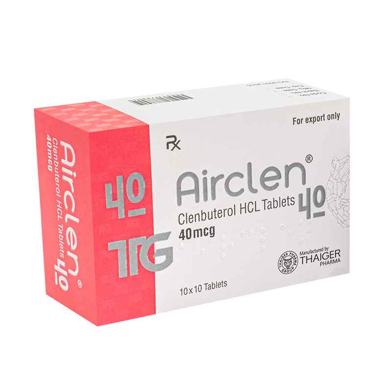 에어클렌 40MCG(클렌부테롤) 100정 THAIGER PHARMA