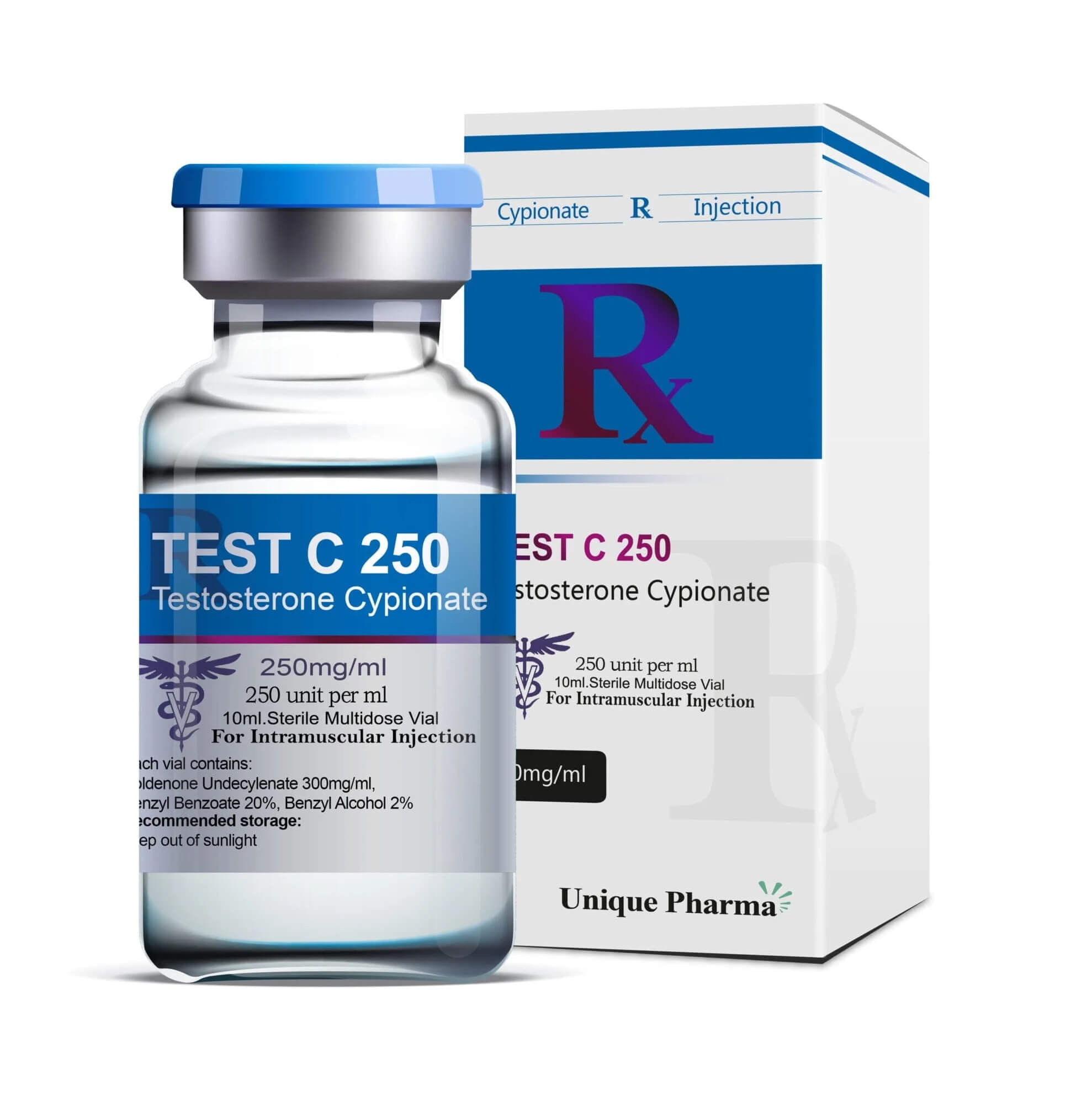 Test C 250 - 테스토스테론 시피오네이트 (250mg/ml 10ml) - 유니크파마
