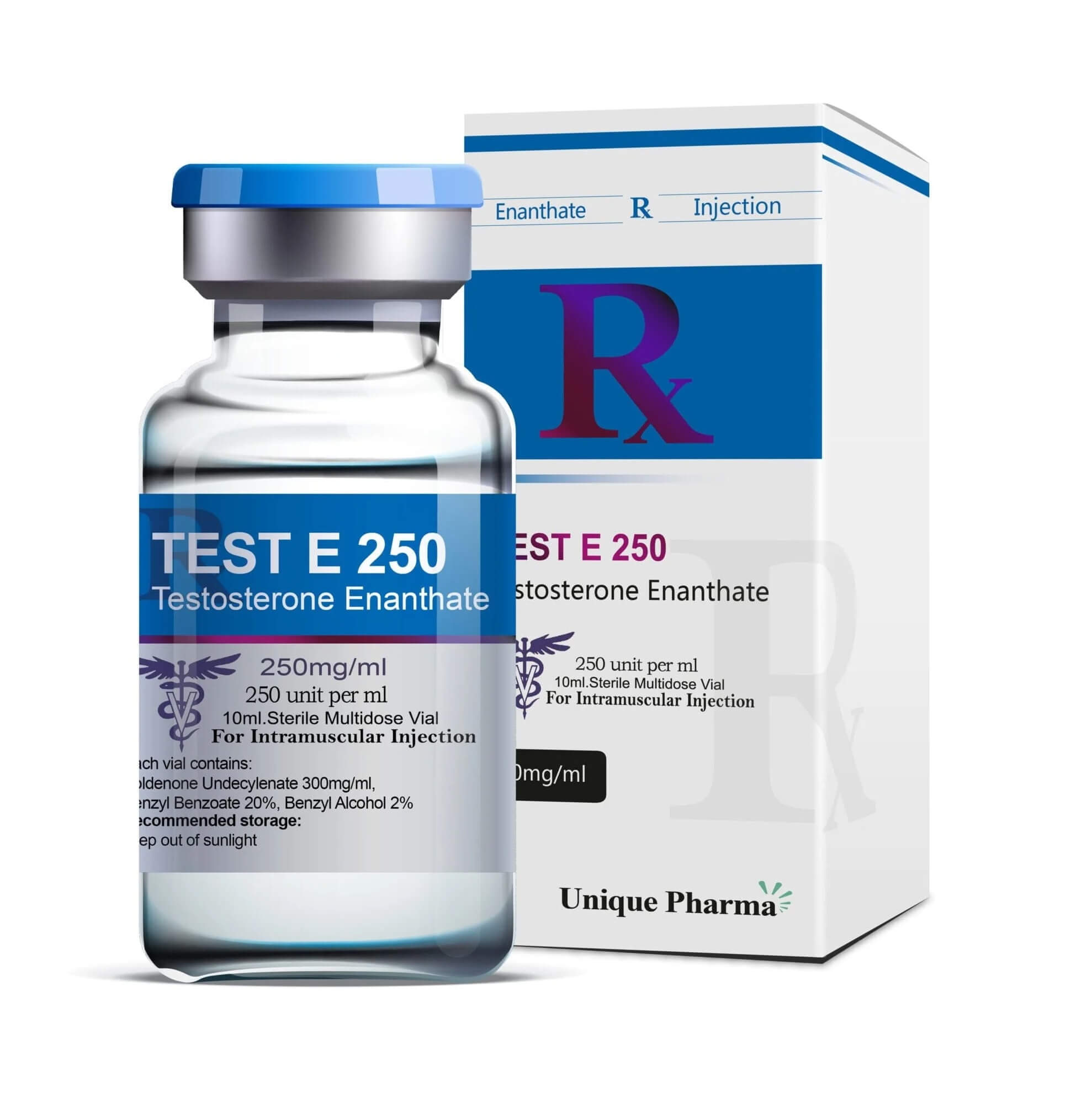 Test E 250 - 테스토스테론 에난테이트 (250mg/ml 10ml) - 유니크파마